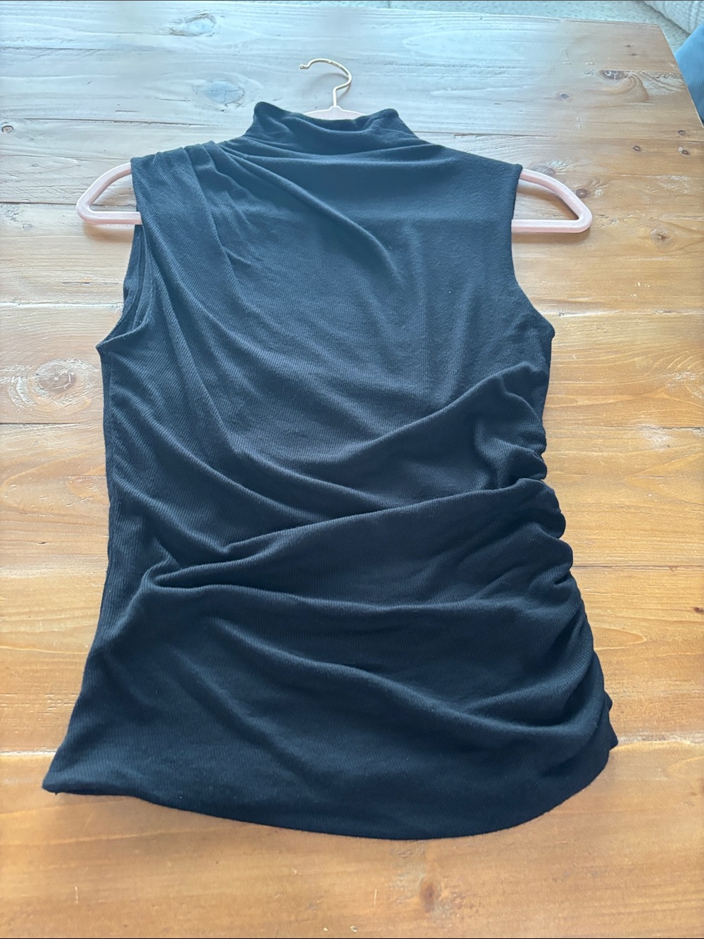Veronica Beard Black Sleeveless Mock Neck Tank